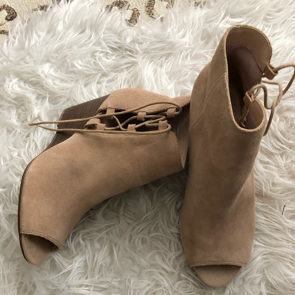 Sole Society suede open toe booties - Picture 2 of 5